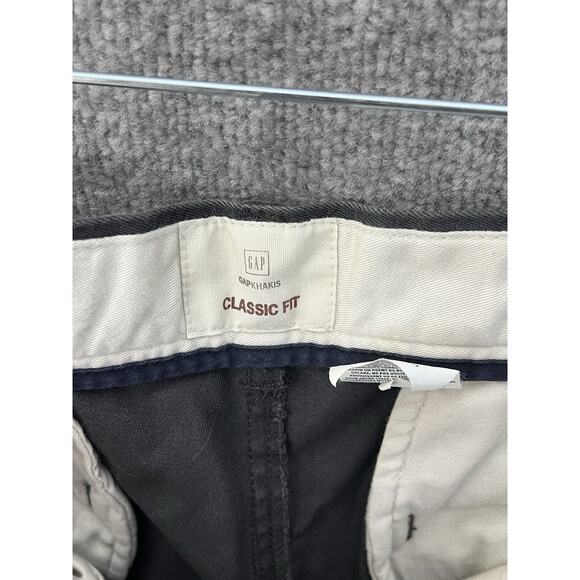 Gap Khakis‎ Classic Fit Chino Pants Mens Size 36x34 Gray Cotton Pockets Straight - Picture 3 of 9